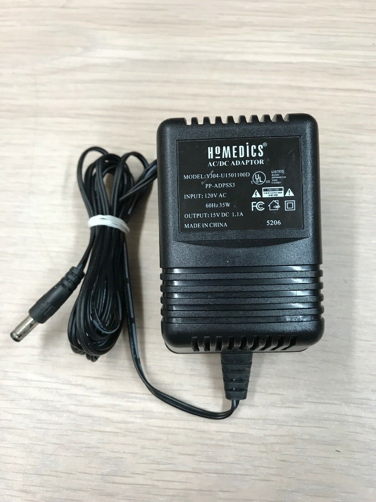 *Brand NEW* Homedics YJ04-U1501100D PP-ADPSS3 15VDC 1.1A AC Adapter Power Supply